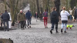 Crowds flock to London park despite COVID-19 lockdown rules