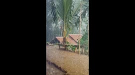 Hail in Isolated Village, Cianjur, West Java Indonesia