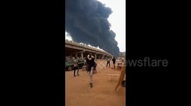 Nigeria: Plume Of Black Smoke Billows After Tanker Catches Fire In Abeokuta