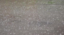Terrible granizada en Villa Regina, Río Negro, Argentina