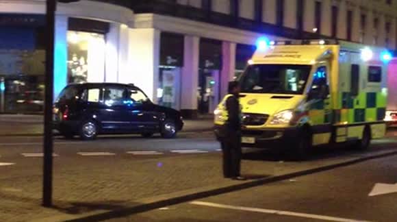 Accident in Trafalgar sq