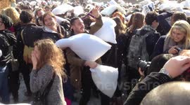 trafalgar Square pillow fight