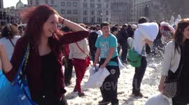 Trafalgar Square Pillow Fight