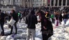 Pillow Fight At Trafalgar Square