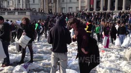 Pillow Fight At Trafalgar Square
