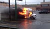 Bus in fire in front of Subway Part 2 Of 3
