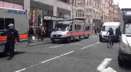 heavy police presence off Oxford Street