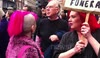 protestors at thatcher funeral