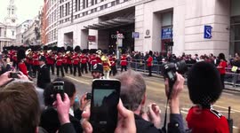 Guardsmen At Thatcher Funeral Procession
