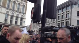 Citizens booing Margaret Thatcher's parade