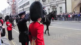 Thatcher Funeral - Horse-drawn gun carriage - Fleet Street