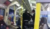 Buskers on tube train at Paddington