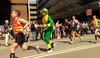 A leprechaun at the marathon