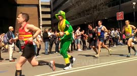 A leprechaun at the marathon