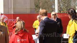 Prince Harry and Richard Branson at London Marathon 2013