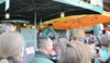 Human Tower with England and Catalonia flag in Borough Market