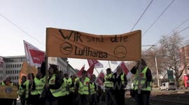 Lufthansa Strike in Cologne Deutz