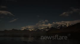 Clouds and stars time lapse South Georgia