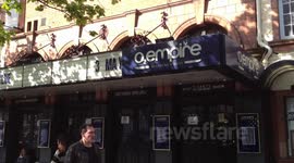 Blue fans waiting out of the O2
