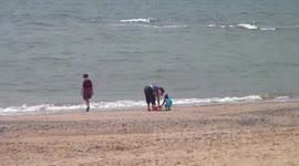 Atmospheric shots of the May Sunshine bringing people out to the beach