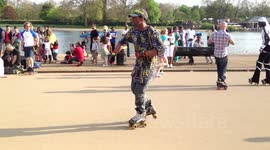 Man Skating In Hyde Park