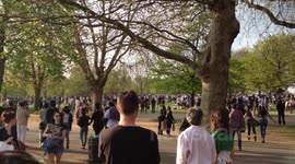 Fight in the middle of a huge crowd in Hyde park