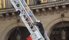 Topless Femen Leader Climbs down ladder into Extreme Right rally in Paris, Police Attacked by Demonstrators