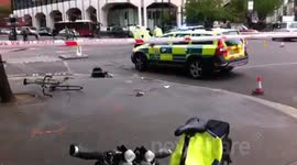 cyclist v taxi holborn circus, London