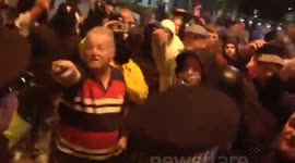Police confront EDL supporters in Woolwich