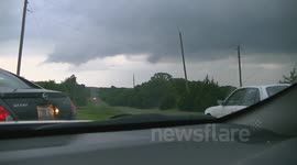 30 Mins to 1 Hour after the Moore Oklahoma EF5 Tornado - Wall Cloud Left over from it in nearby area's of moore