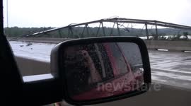 May 20th Tornado Damage to Bridge North of Newcastle Gaming Center I-44