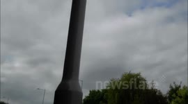 Aftermath of carsh on A41 New Chester Road - Bromborough- Wirral