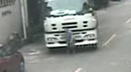 83-year-old woman survives truck accident