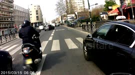 Terrifying motorcycle crash in France