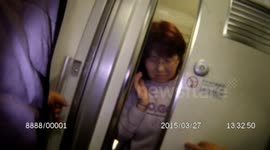 Woman  trapped in toilet on the train