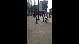 Old man dances to beat boxer