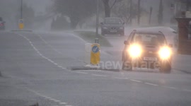 Heavy spring hailstorm in Northern Ireland