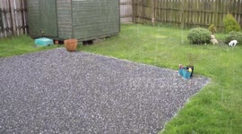 Spring Hail Storm In Back Garden - March 31st 2015