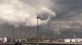 Amazing tornado clouds above Moore, Oklahoma