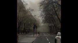 Fire in Holborn, London