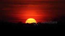 Beautiful setting sun in Cookstown, Northern Ireland