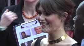 Celebrities arrive at Olivier Awards in London