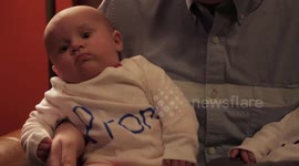 Twin babies help teen ask girl to prom