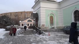 Parishioners visit Russian orthodox church in Moscow on Epiphany day 2021