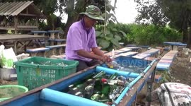 Buddhist temple uses recycled glass beer bottles to build its walls