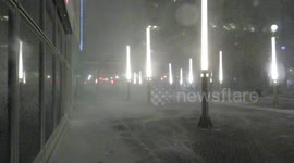 Walking into a snow tornado during hurricane force blizzard!