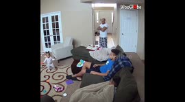 Ring camera captures moment US family celebrate as 1-year-old takes her first steps