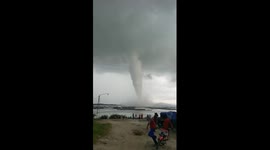 Whirlwinds hit Sendang Village Wonogiri, Central Java, Indonesia