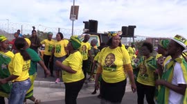 President Cyril Ramaphosa campaigns in Delft, Cape Town
