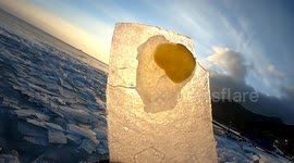 Siberian man appears to 'cook' egg on sheet of ice in -30C temperatures